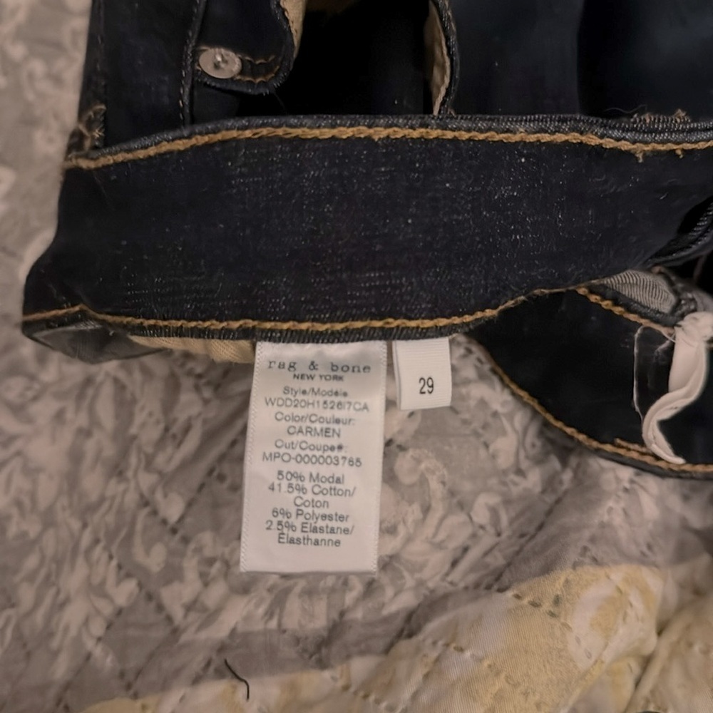 NWOT Rag & Bone Cate Mid Rise Ankle Skinny Women's Blue Jeans Size 29 - Picture 10 of 14